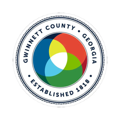 Seal of Gwinnett County Georgia (United States) (Georgia) STICKER Vinyl Kiss-Cut Decal 3 Inch White - The Sticker Space