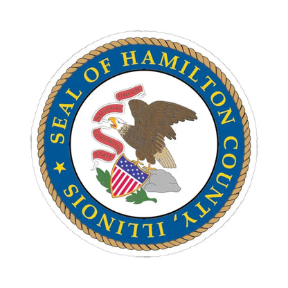 Seal of Hamilon County Illinois (United States) STICKER Vinyl Kiss-Cut Decal 6 Inch White - The Sticker Space