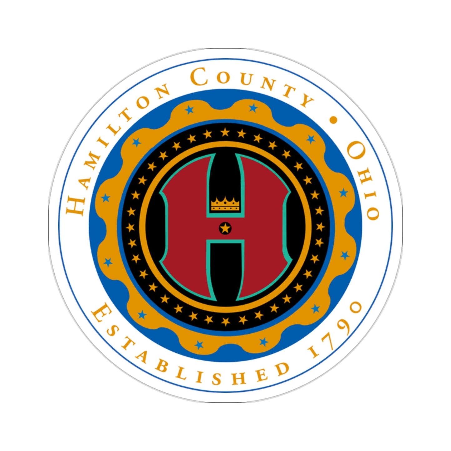 Seal of Hamilton County, Ohio 2 USA STICKER Vinyl Die-Cut Decal-2 Inch-The Sticker Space