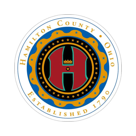 Seal of Hamilton County, Ohio 2 USA STICKER Vinyl Die-Cut Decal 2 Inch - The Sticker Space