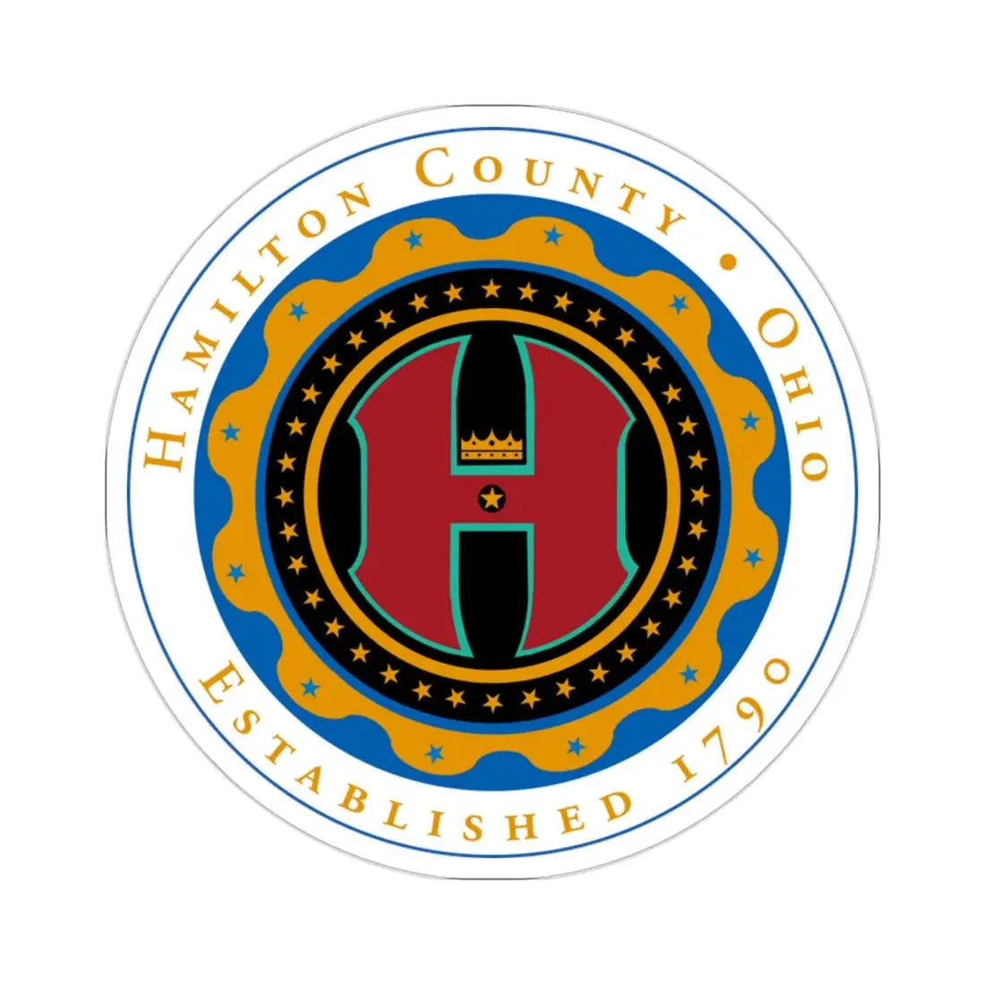 Seal of Hamilton County, Ohio 2 USA STICKER Vinyl Die-Cut Decal 2 Inch - The Sticker Space