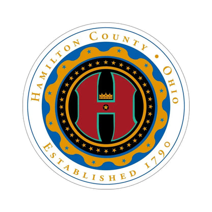 Seal of Hamilton County, Ohio 2 USA STICKER Vinyl Die-Cut Decal 6 Inch - The Sticker Space