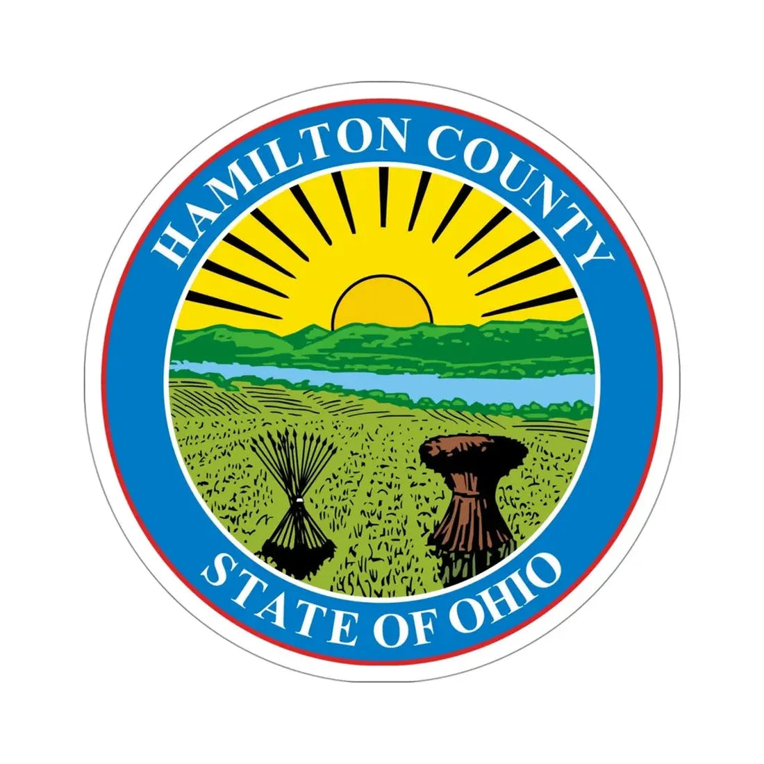 Seal of Hamilton County, Ohio USA STICKER Vinyl Die-Cut Decal 4 Inch - The Sticker Space