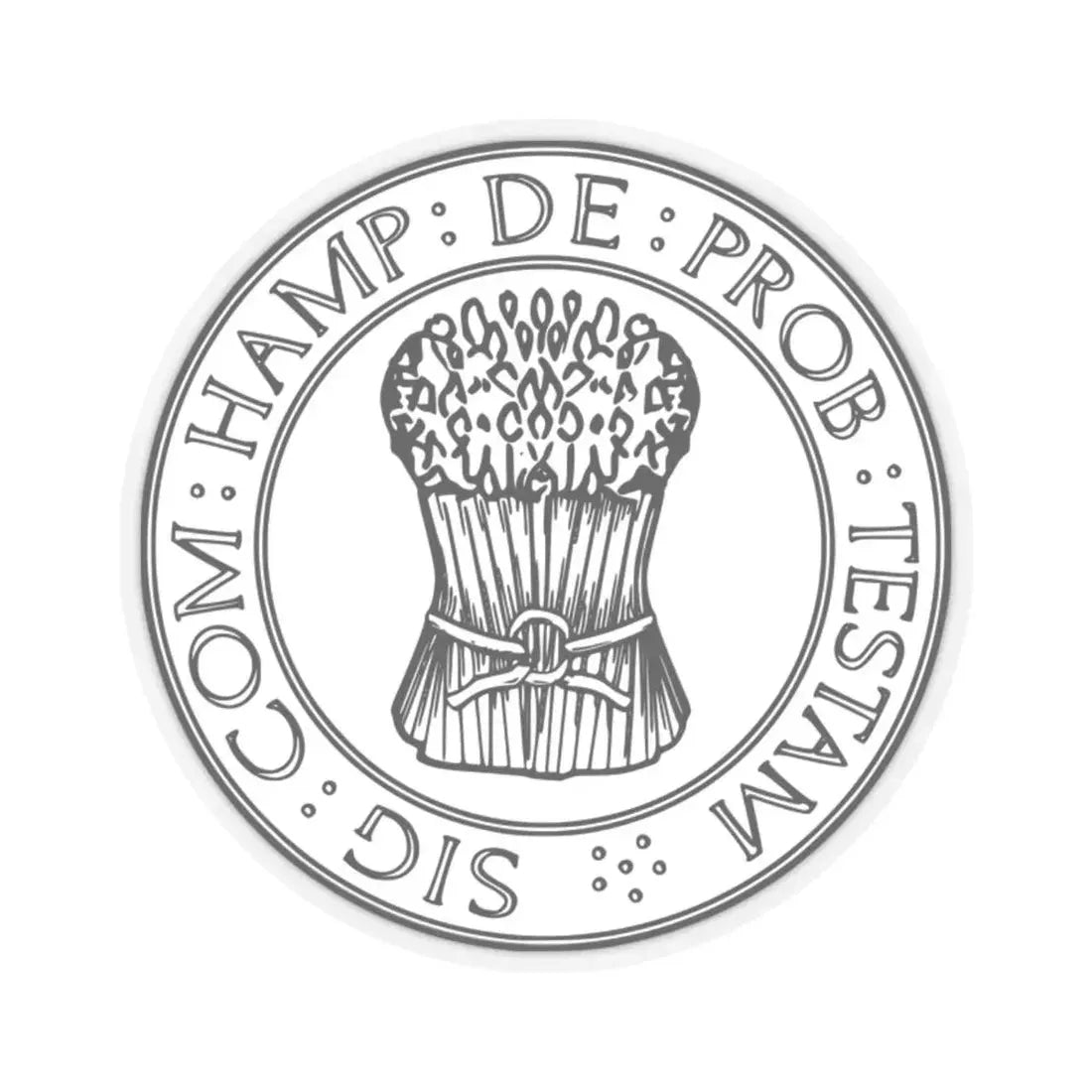 Seal of Hampshire County Massachusetts (United States) STICKER Vinyl Kiss-Cut Decal 2 Inch Transparent - The Sticker Space