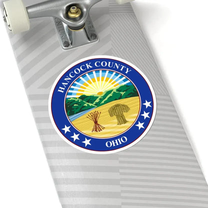 Seal of Hancock County Ohio (United States) STICKER Vinyl Kiss-Cut Decal - The Sticker Space