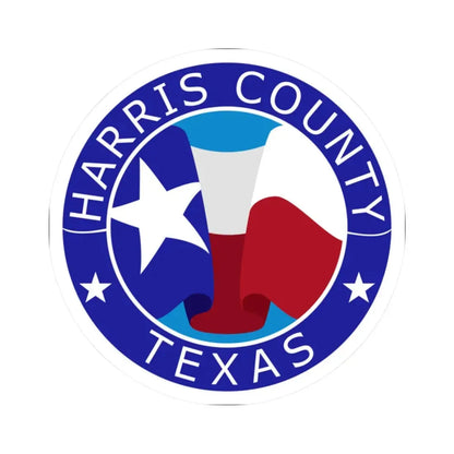 Seal of Harris County Texas (United States) STICKER Vinyl Kiss-Cut Decal 2 Inch White - The Sticker Space