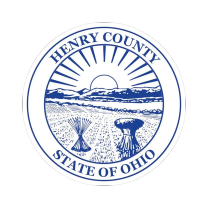 Seal of Henry County Ohio (United States) STICKER Vinyl Kiss-Cut Decal 3 Inch White - The Sticker Space