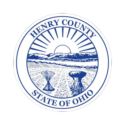 Seal of Henry County Ohio (United States) STICKER Vinyl Kiss-Cut Decal 6 Inch White - The Sticker Space