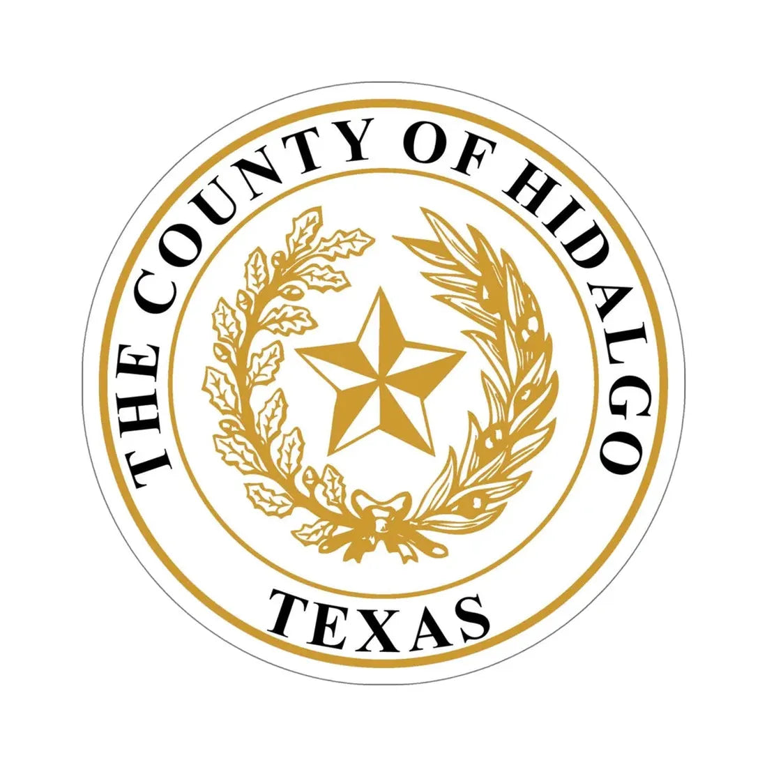 Seal of Hidalgo County, Texas USA STICKER Vinyl Die-Cut Decal 6 Inch - The Sticker Space