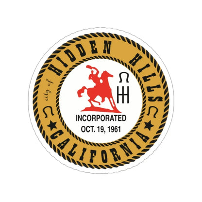 Seal of Hidden Hills California USA STICKER Vinyl Die-Cut Decal 4 Inch - The Sticker Space
