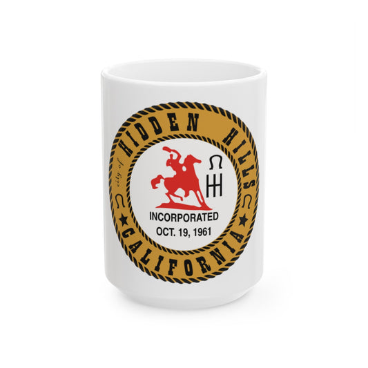 Seal of Hidden Hills California - White Coffee Mug-The Sticker Space