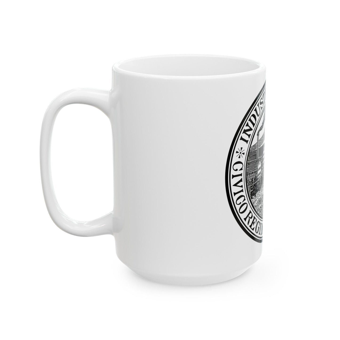 Seal of Holyoke Massachusetts - White Coffee Mug-The Sticker Space