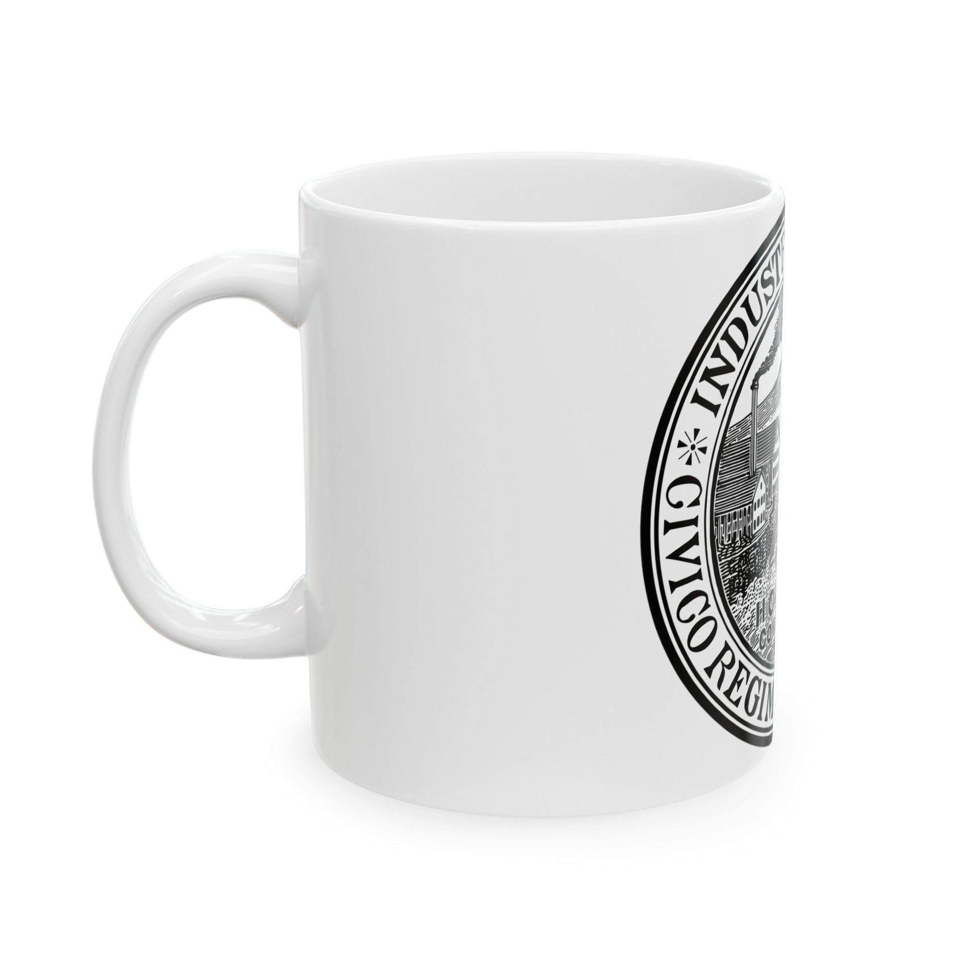 Seal of Holyoke Massachusetts - White Coffee Mug-The Sticker Space