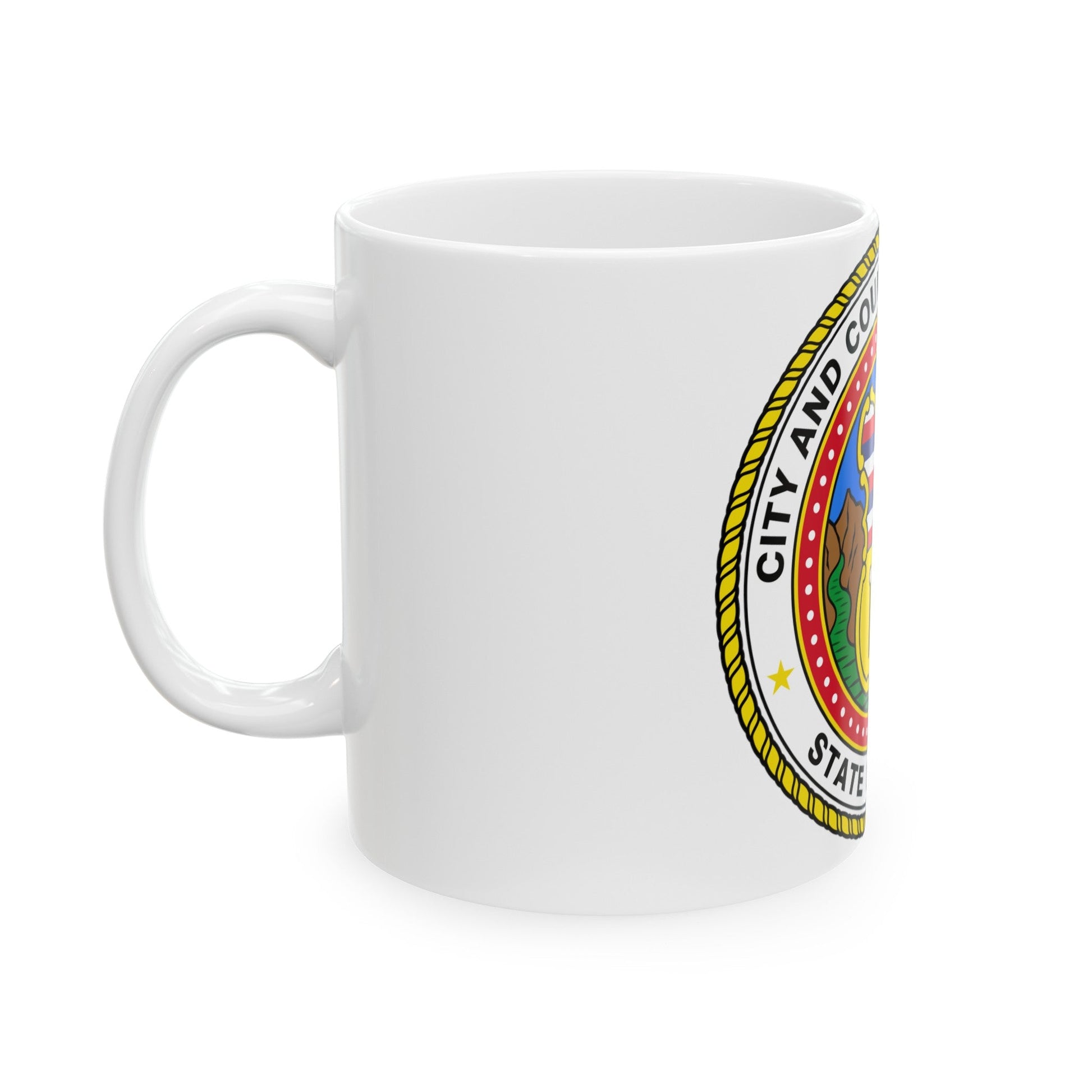 Seal of Honolulu Hawaii - White Coffee Mug-The Sticker Space