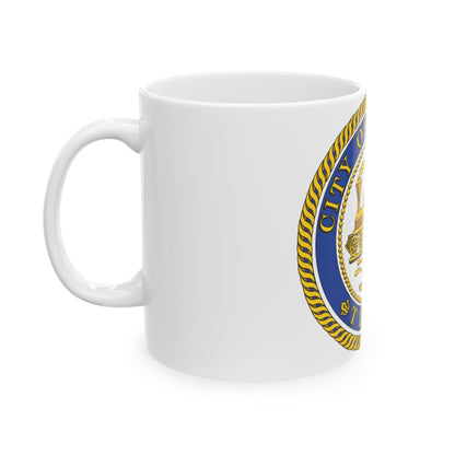 Seal of Houston Texas - White Coffee Mug-The Sticker Space