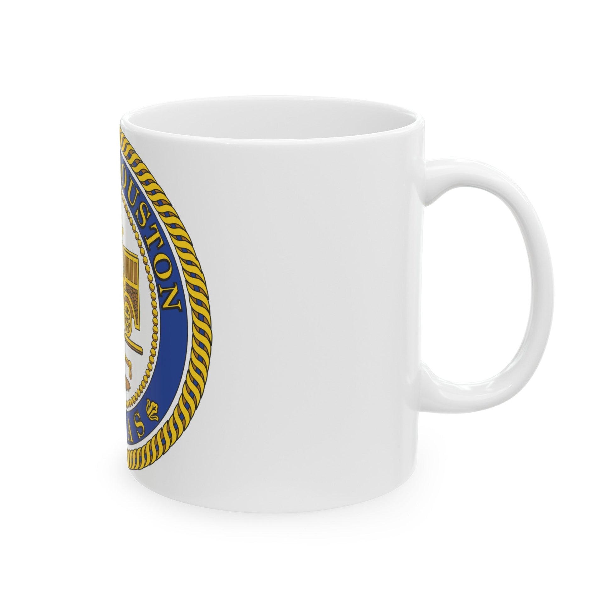 Seal of Houston Texas - White Coffee Mug-The Sticker Space