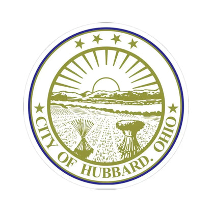 Seal of Hubbard Ohio (United States) STICKER Vinyl Kiss-Cut Decal 3 Inch White - The Sticker Space