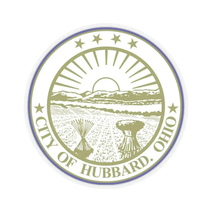 Seal of Hubbard Ohio (United States) STICKER Vinyl Kiss-Cut Decal 6 Inch Transparent - The Sticker Space