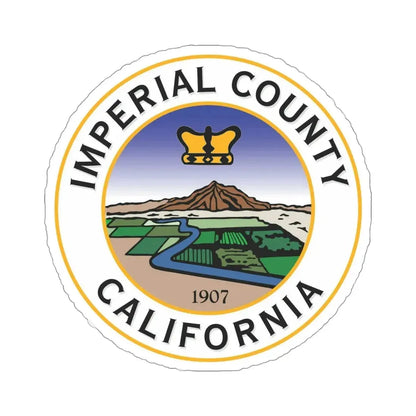 Seal of Imperial County, California USA STICKER Vinyl Die-Cut Decal 4 Inch - The Sticker Space