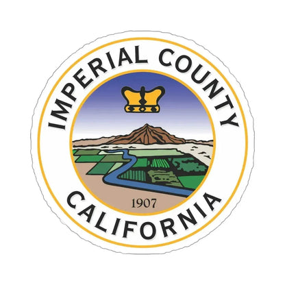 Seal of Imperial County, California USA STICKER Vinyl Die-Cut Decal 5 Inch - The Sticker Space