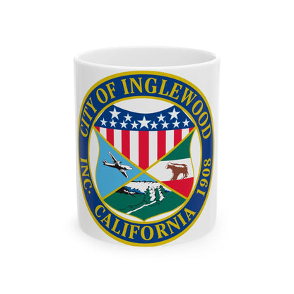 Seal of Inglewood California - White Coffee Mug-11oz-The Sticker Space