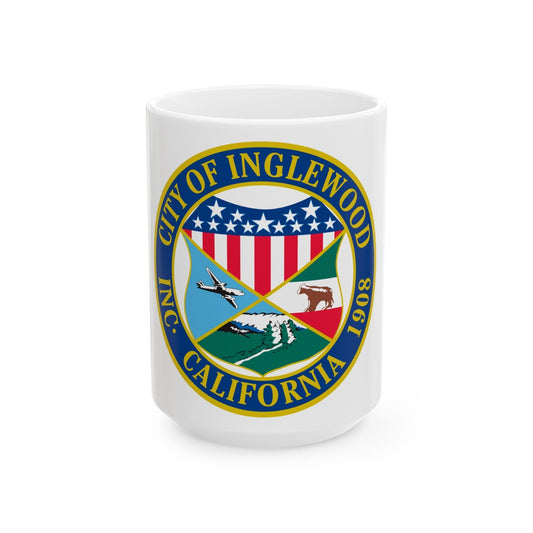 Seal of Inglewood California - White Coffee Mug-15oz-The Sticker Space