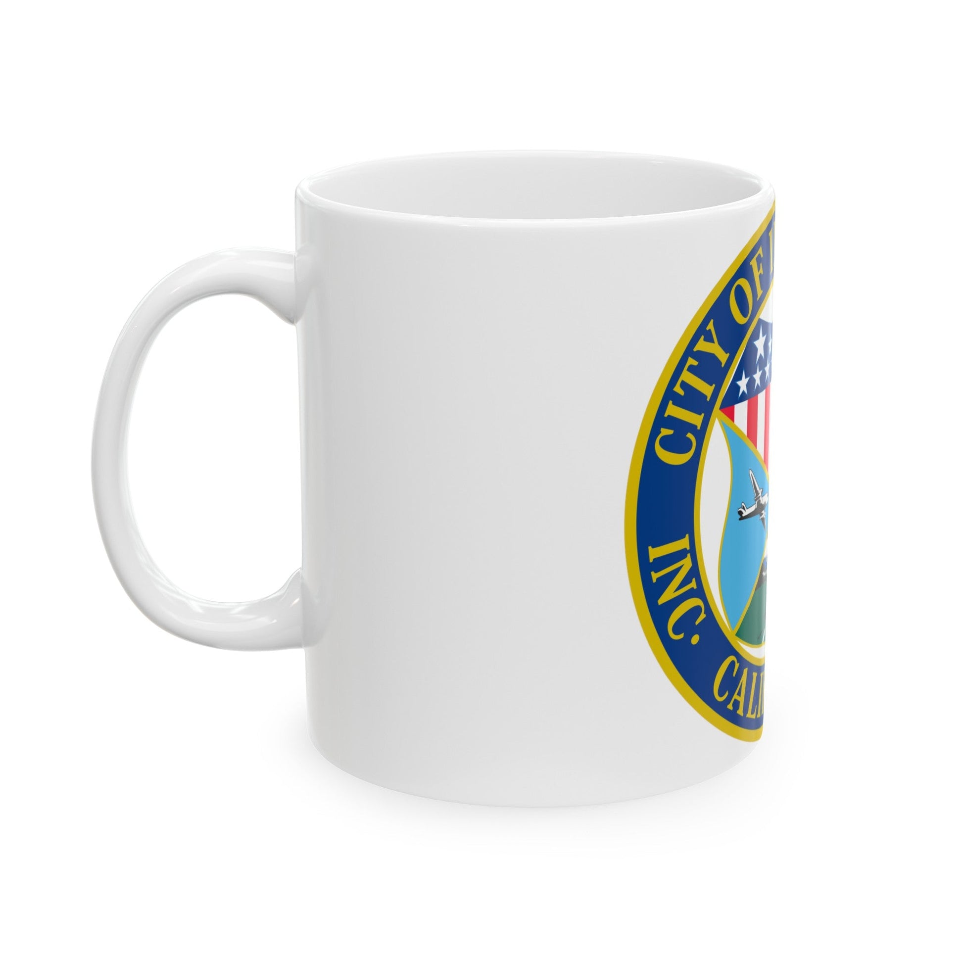 Seal of Inglewood California - White Coffee Mug-The Sticker Space