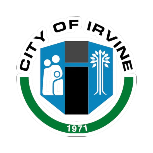 Seal of Irvine California (United States) STICKER Vinyl Kiss-Cut Decal 2 Inch White - The Sticker Space