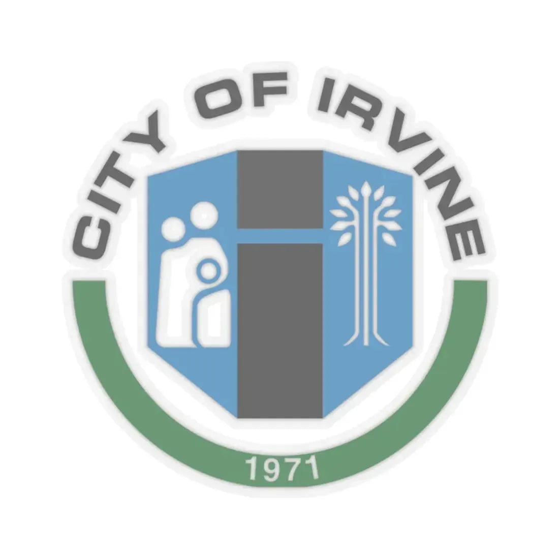 Seal of Irvine California (United States) STICKER Vinyl Kiss-Cut Decal 3 Inch Transparent - The Sticker Space