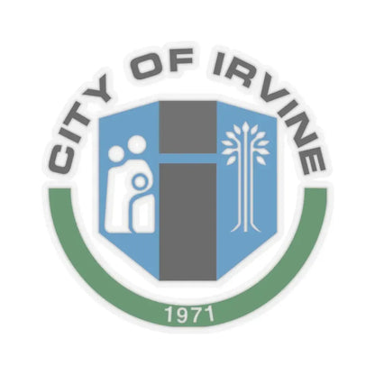 Seal of Irvine California (United States) STICKER Vinyl Kiss-Cut Decal 3 Inch Transparent - The Sticker Space