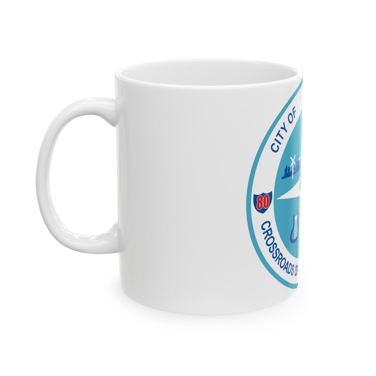 Seal of Joliet Illinois - White Coffee Mug-The Sticker Space