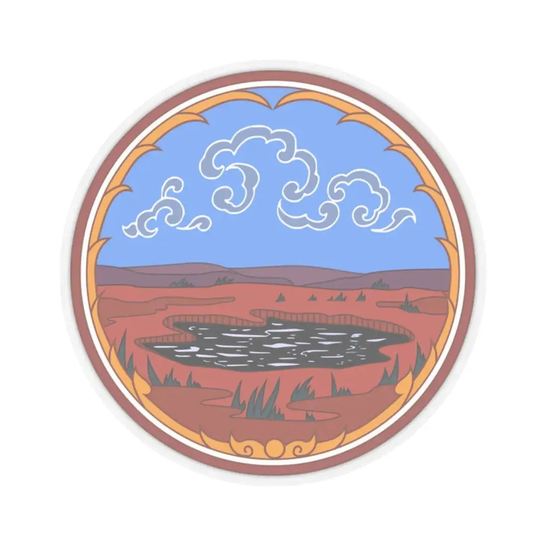 Seal of Kalasin (Thailand) STICKER Vinyl Kiss-Cut Decal 2 Inch Transparent - The Sticker Space