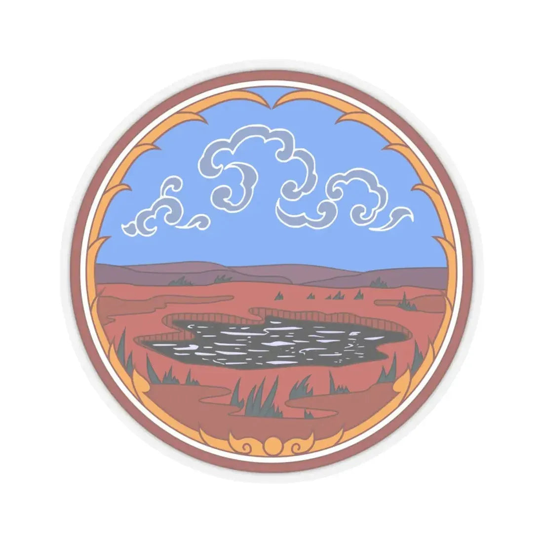 Seal of Kalasin (Thailand) STICKER Vinyl Kiss-Cut Decal 4 Inch Transparent - The Sticker Space