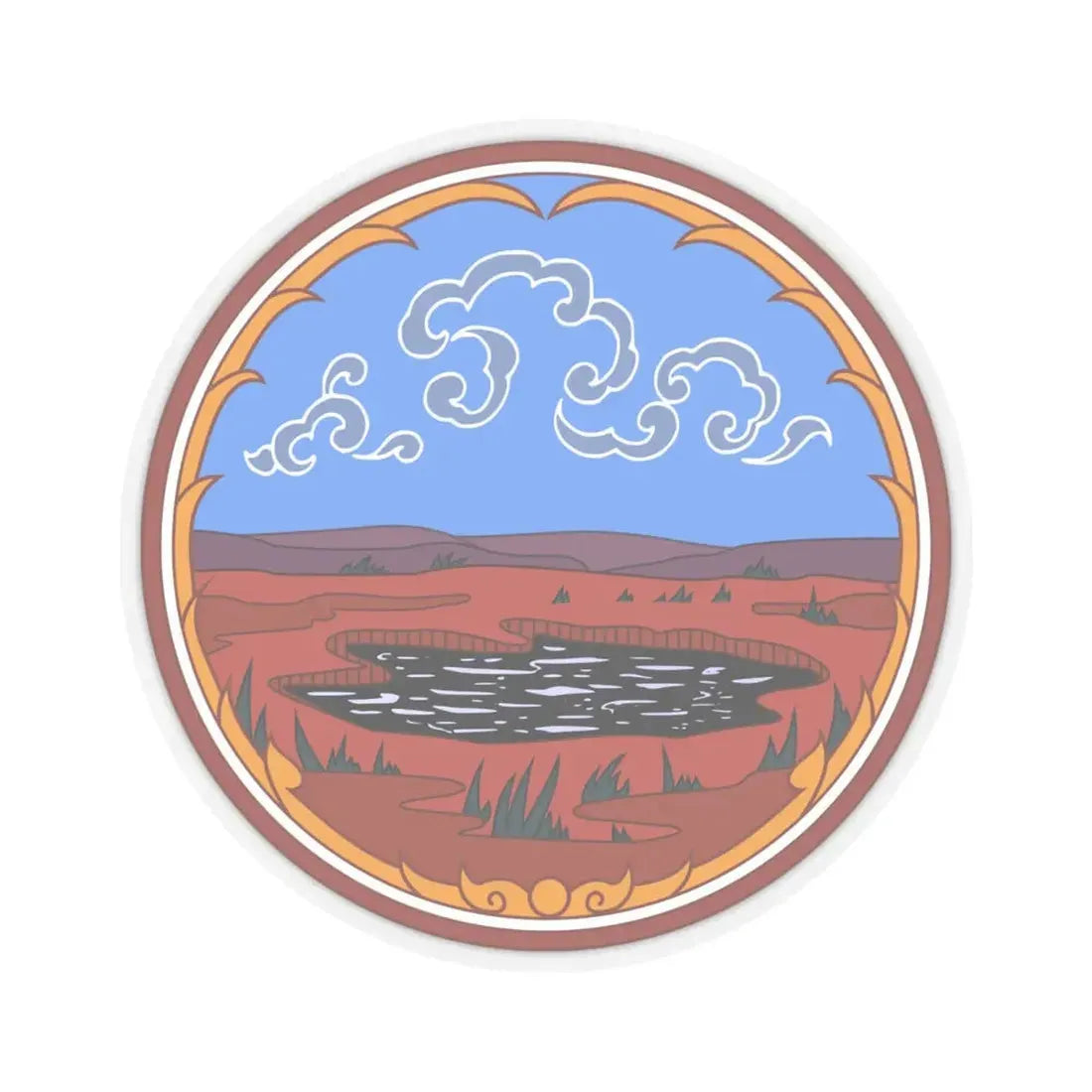 Seal of Kalasin (Thailand) STICKER Vinyl Kiss-Cut Decal 6 Inch Transparent - The Sticker Space