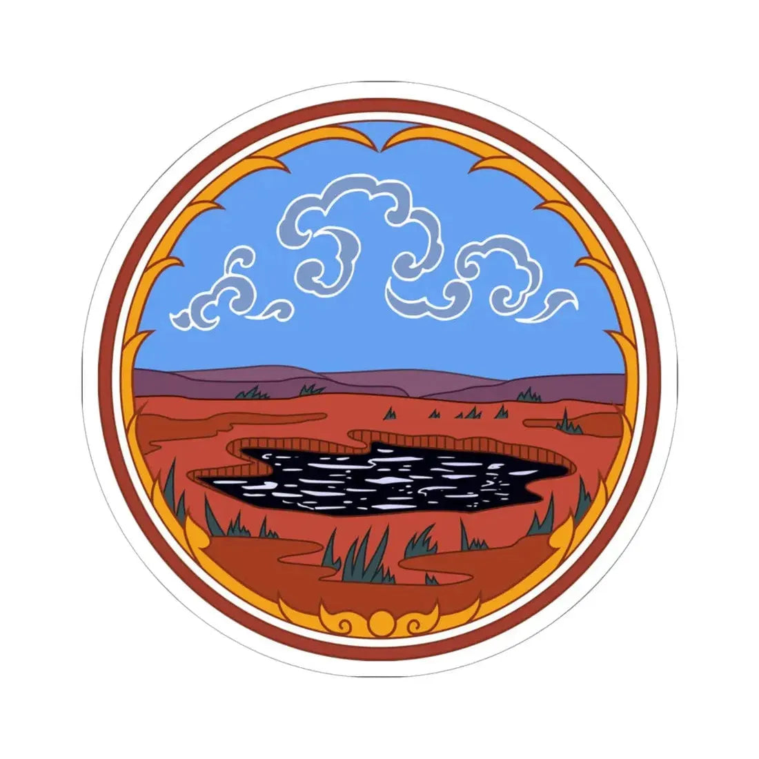 Seal of Kalasin (Thailand) STICKER Vinyl Kiss-Cut Decal 6 Inch White - The Sticker Space