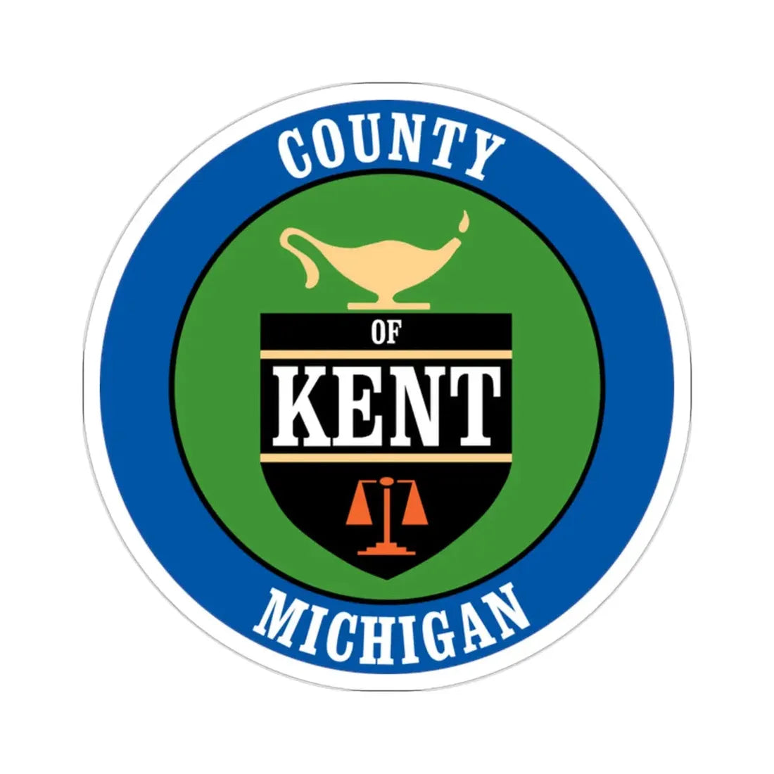 Seal of Kent County, Michigan USA STICKER Vinyl Die-Cut Decal 2 Inch - The Sticker Space