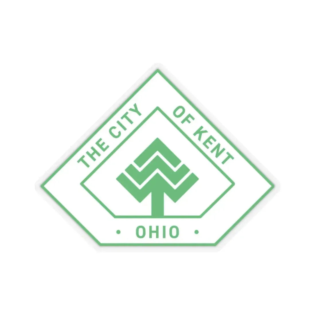 Seal of Kent Ohio (United States) STICKER Vinyl Kiss-Cut Decal 2 Inch Transparent - The Sticker Space