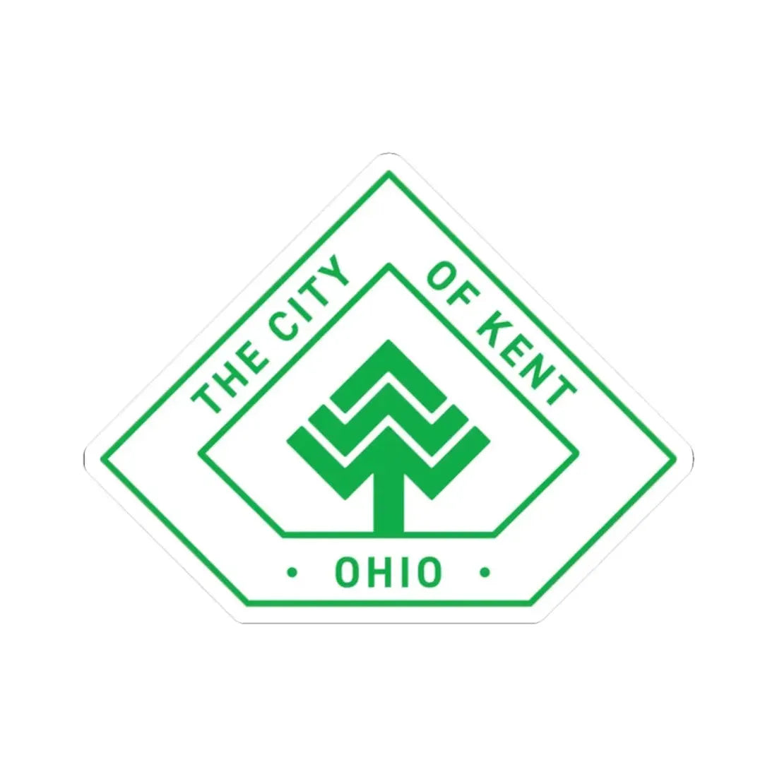 Seal of Kent Ohio (United States) STICKER Vinyl Kiss-Cut Decal 2 Inch White - The Sticker Space