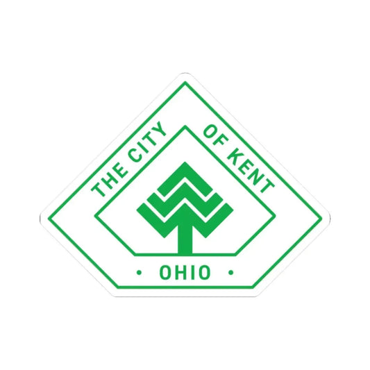 Seal of Kent Ohio (United States) STICKER Vinyl Kiss-Cut Decal 2 Inch White - The Sticker Space