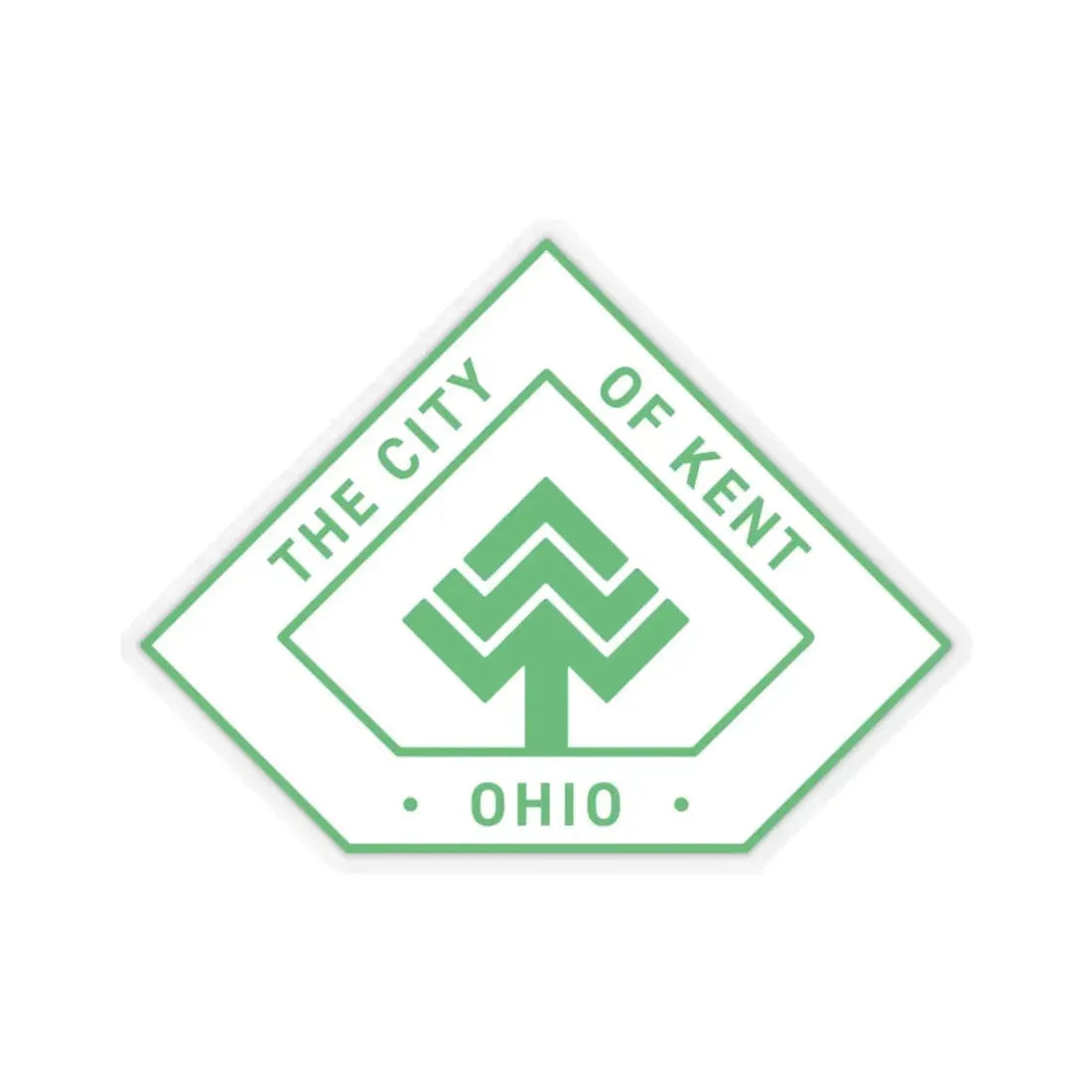 Seal of Kent Ohio (United States) STICKER Vinyl Kiss-Cut Decal 3 Inch Transparent - The Sticker Space