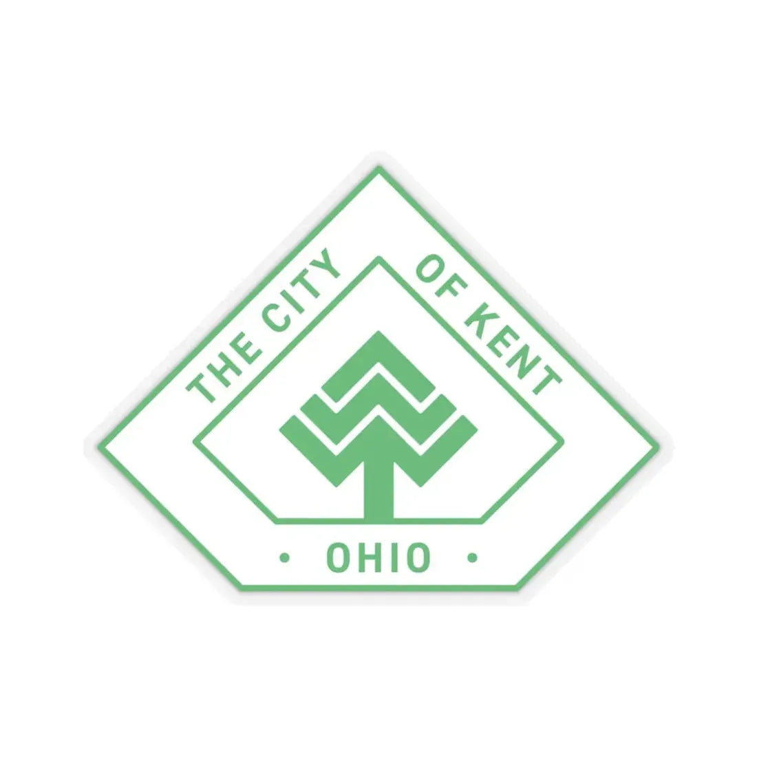 Seal of Kent Ohio (United States) STICKER Vinyl Kiss-Cut Decal 4 Inch Transparent - The Sticker Space