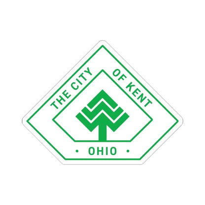 Seal of Kent Ohio (United States) STICKER Vinyl Kiss-Cut Decal 4 Inch White - The Sticker Space