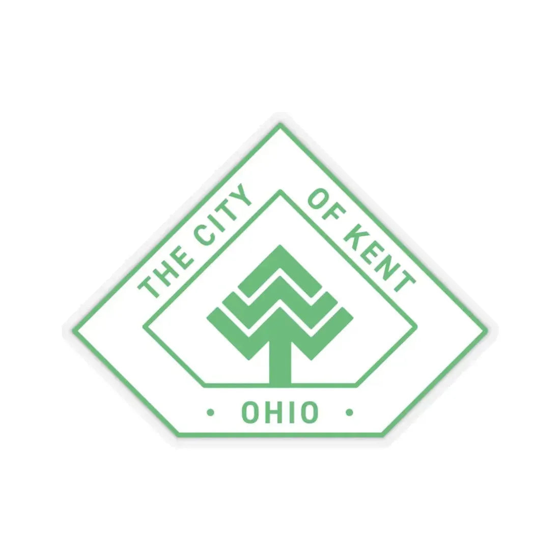 Seal of Kent Ohio (United States) STICKER Vinyl Kiss-Cut Decal 6 Inch Transparent - The Sticker Space