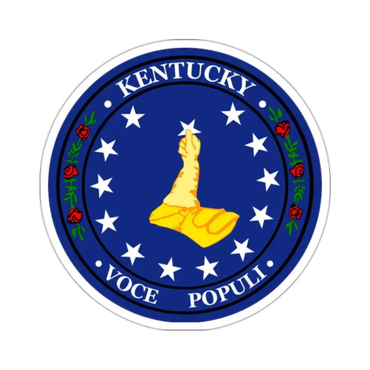 Seal of Kentucky Confederate Shadow Government - STICKER Vinyl Kiss-Cut Decal 2 Inch White - The Sticker Space