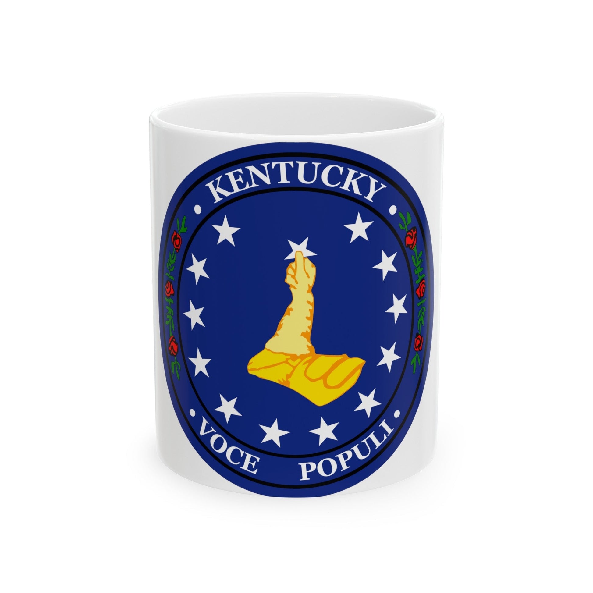 Seal of Kentucky Confederate Shadow Government - White Coffee Mug-11oz-The Sticker Space