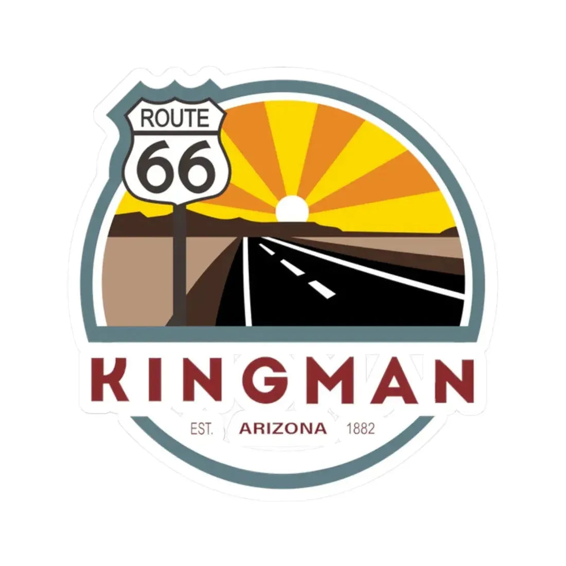Seal of Kingman Arizona (United States) STICKER Vinyl Kiss-Cut Decal 2 Inch White - The Sticker Space