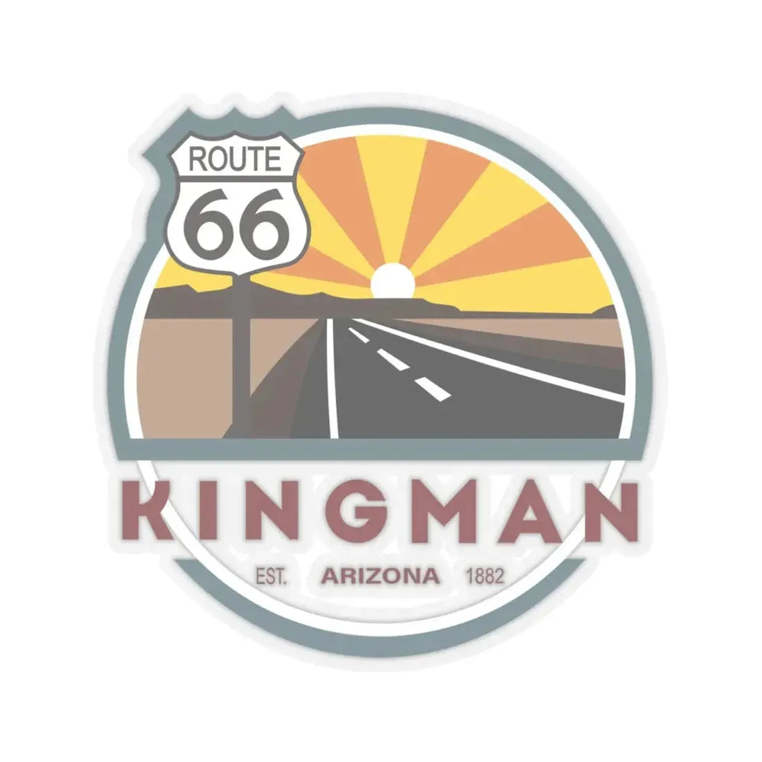 Seal of Kingman Arizona (United States) STICKER Vinyl Kiss-Cut Decal 4 Inch Transparent - The Sticker Space