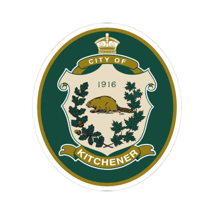 Seal of Kitchener Canada (Canada) (Coat of Arms) STICKER Vinyl Kiss-Cut Decal 4 Inch White - The Sticker Space