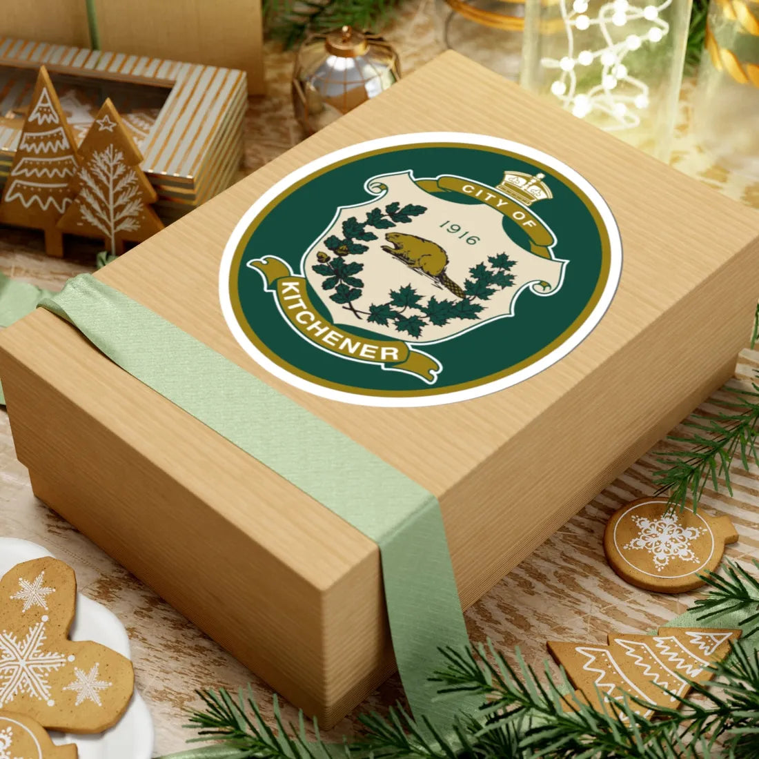 Seal of Kitchener Canada (Canada) (Coat of Arms) STICKER Vinyl Kiss-Cut Decal - The Sticker Space