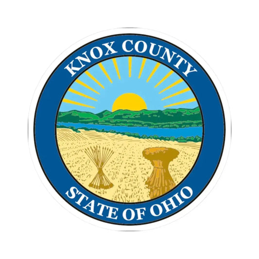 Seal of Knox County Ohio (United States) STICKER Vinyl Kiss-Cut Decal 2 Inch White - The Sticker Space